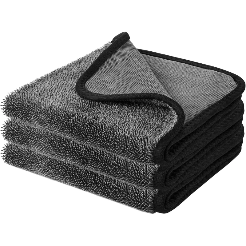 Luxurious 40x60cm Bath Drying Towel Shower Cubicle Cloth Set for Efficient Water Absorption (Pack of 3) Dropship