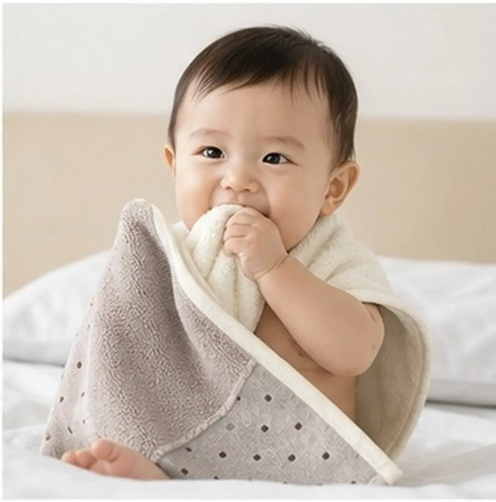 4Pcs Pure Cotton Face Towels Soft Breathable 6-Layer Absorbent Skin-Friendly Washcloth for Facial Cleansing Bathroom Home Use