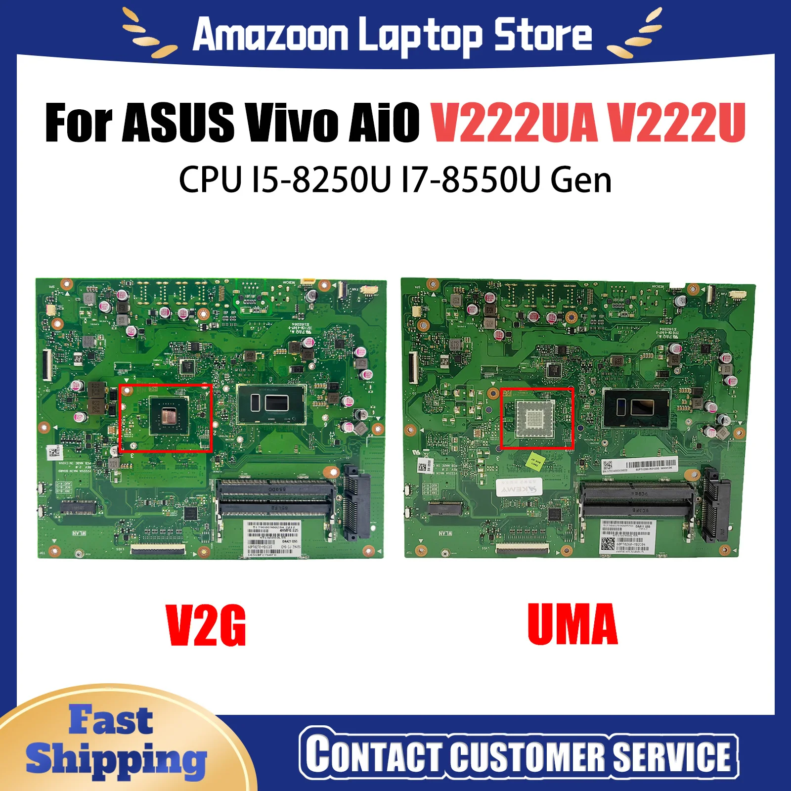 V222U Motherboard For ASUS Vivo AiO V222UA for All-in-one Machine With I5-8250U I7-8550U CPU Fully Tested