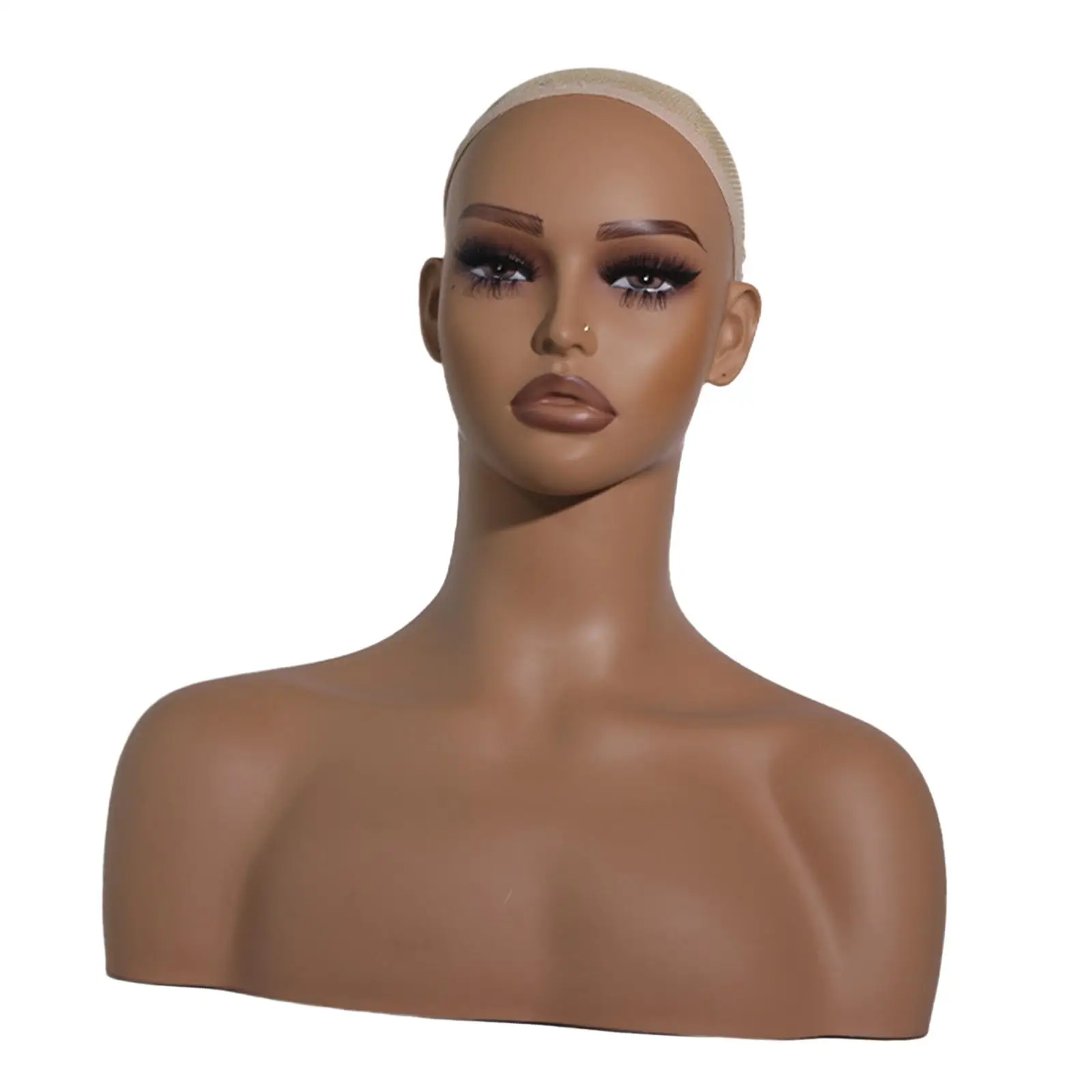 Realistic Female Mannequin Head Manikin Wig Display Stand Multifunctional Display Rack Wig Holder for Glasses Scarf Men Women