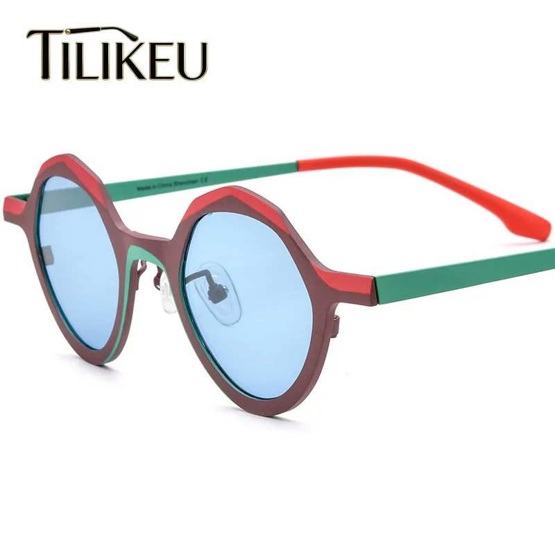 

2026 Fashion Niche Pure Titanium Sunglasses Women Summer Travel Party Sunshade Goggles UV400 Men Driving Polarized Sun Glasses