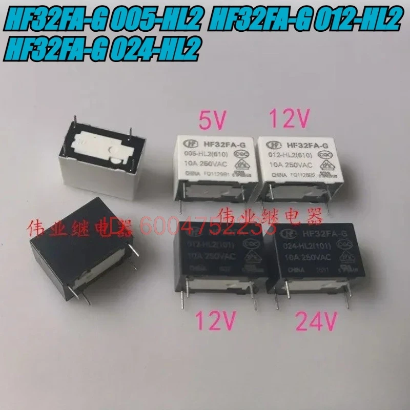 

(Совершенно новый, оригинальный) 10 шт./лот, 100% оригинальное реле: HF32FA-G 005-HL2, HF32FA-G 012-HL2, HF32FA-G 024-HL2, 4 контакта, 10А.