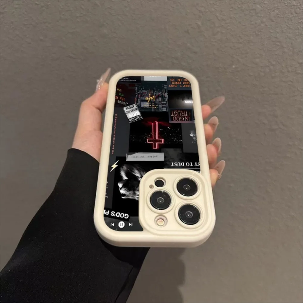 Casing Ponsel Pola Gaya Budaya Jalanan untuk IPhone 17 Air 17 16 15 14 Plus 13 12 11 Pro Max 8 7 Plus Penutup Tahan Benturan Coque Keras