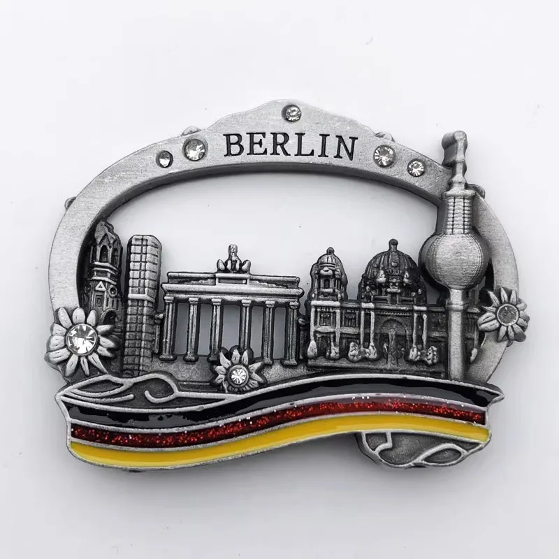 Metal Fridge Stickers World Famous Resorts Travelling Souvenris Metallic Fridge Magnets Home Decoration Wedding Christmas Gifts