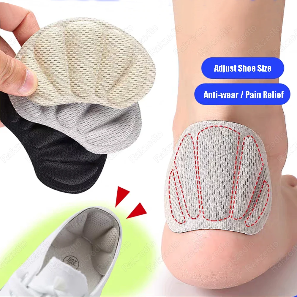 

6pcs Shoe Heel Pads for Adjust Size Self-Adhesive Heel Cushion Pads for Big Shoes Filler Sneakers High Heels Pain Relief Insoles