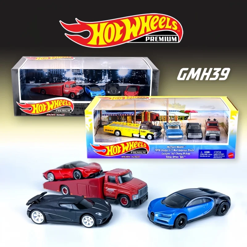 Original Hot Wheels Mattel Premium 4pcs Racing Team Limited Collection Simulation Car Model Alloy Car Collectible Car Toy Model