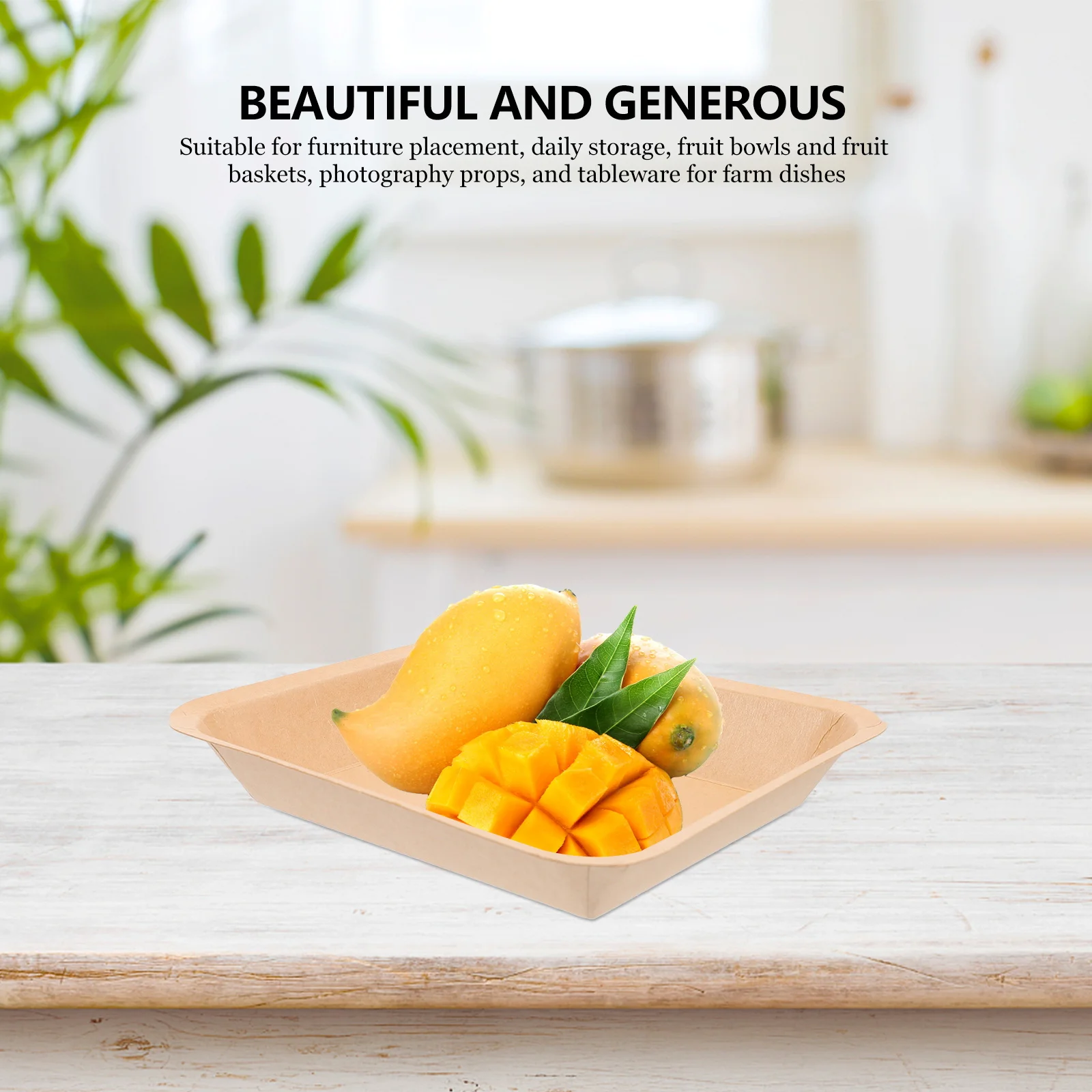 

25Pcs Thickened Paper Food Plates Leak Proof for Fried Snacks Chips Sushi Takeaway Containers Paper Food Plates