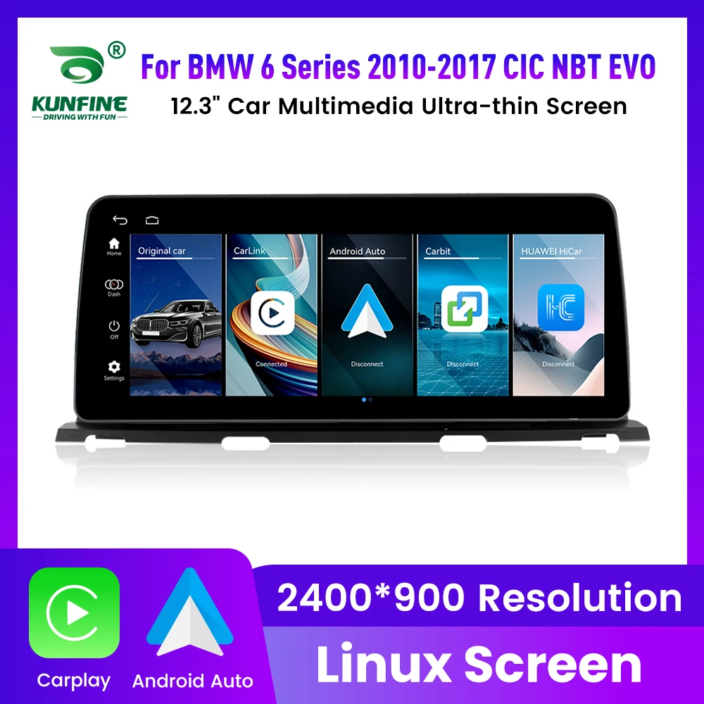 12.3 inch Linux Car Radio For BMW 6 Series 2010-2017 CIC NBT EVO System Multimedia Player GPS Navigation Wireless Carplay