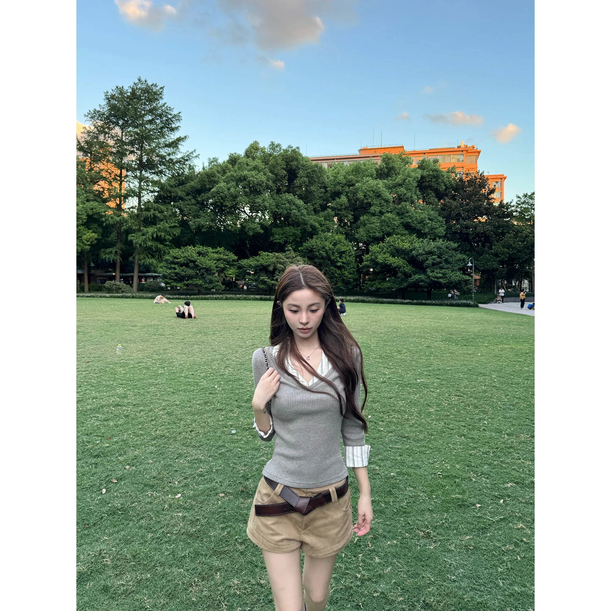 

YUYUREAL Женские повседневные брюки из замши с эффектом удлинения ног, облегающие, с завышенной талией, из смесового полиэстера и спандекса