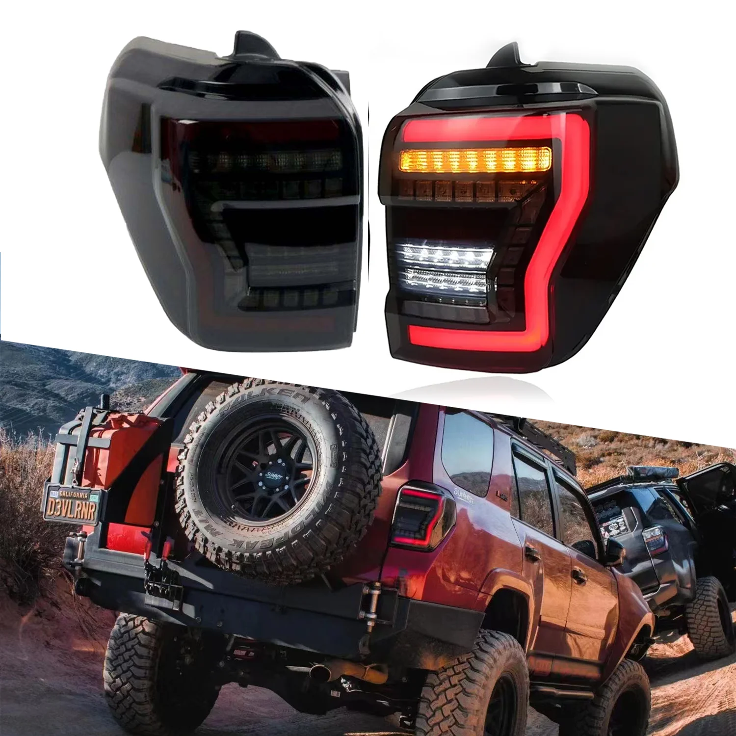 

2010-2023 LED Tail Lamps For Toyota 4-Runner Assembly Modified Car Rear Lamp For Pick-Up Truck 24V Voltage