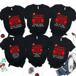 Christmas Cruise Crew Unisex T-Shirt Friends Family Matching Clothing Xmas Party Graphic Tops Trip Vacation Casual Streetwear