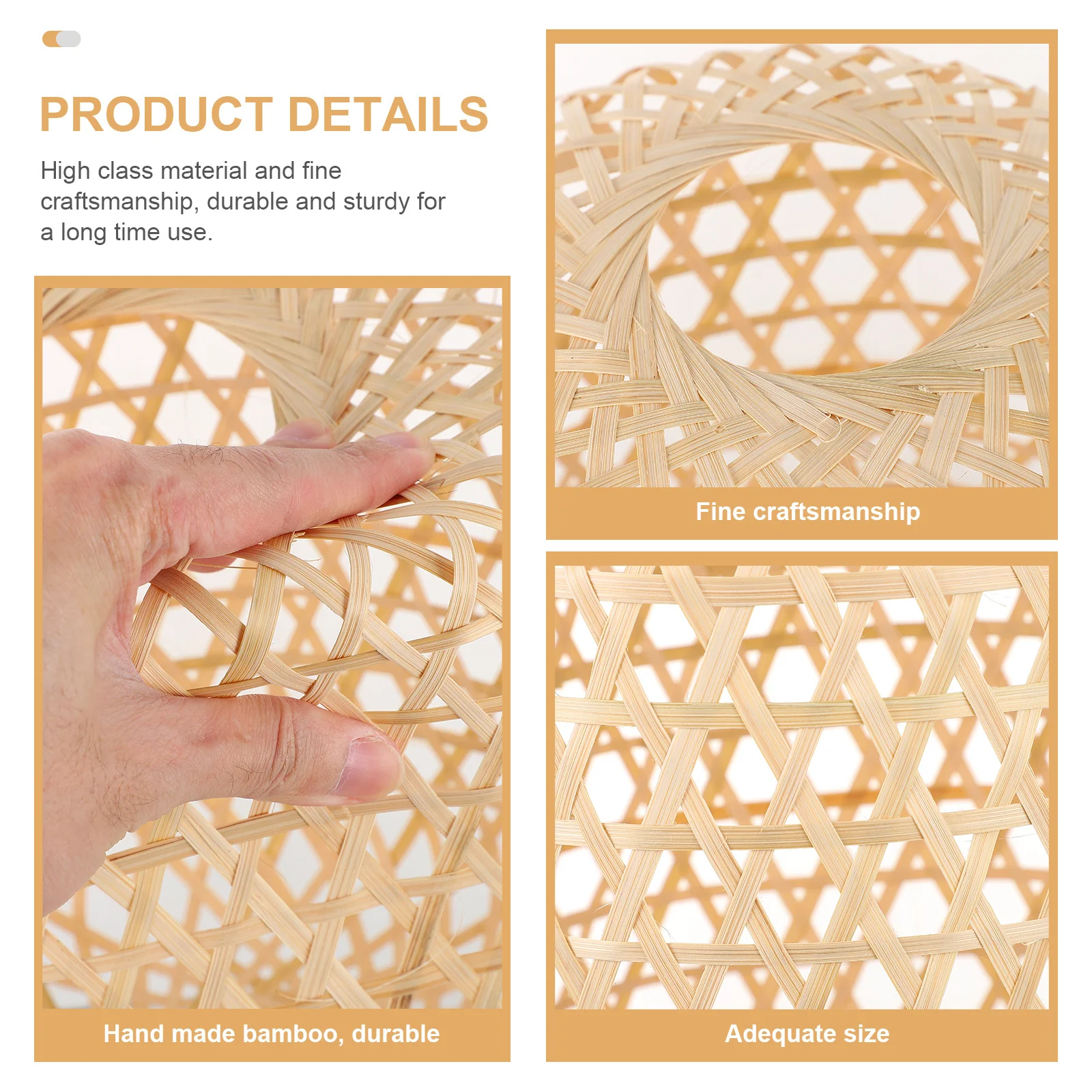 

Бамбуковый абажур ручной работы, тканый подвесной светильник, потолочный светильник, абажур в деревенском стиле, украшение для дома, люстра, винтажный абажур