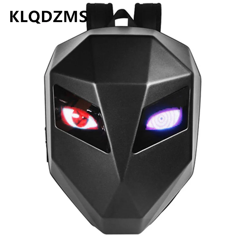 

KLQDZMS ABS + PC Hard Shell Backpack LED Waterproof Laptop Bag Men's Women's Shoulder Bag Motorcycle Riding Sports Schoolbag