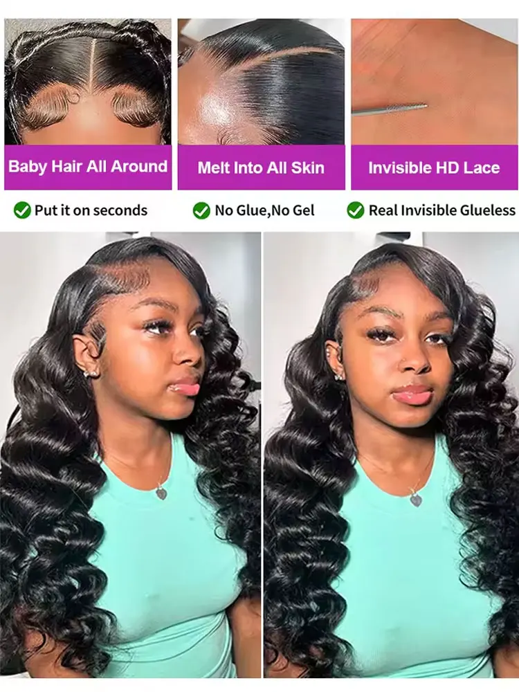 42 بوصة 250% الكثافة موجة عميقة 13x6 HD الدانتيل الجبهة باروكة من شعر طبيعي 5x5 غلوليس موجة عميقة باروكة من شعر طبيعي قبل قطعها مع شعر الطفل #3