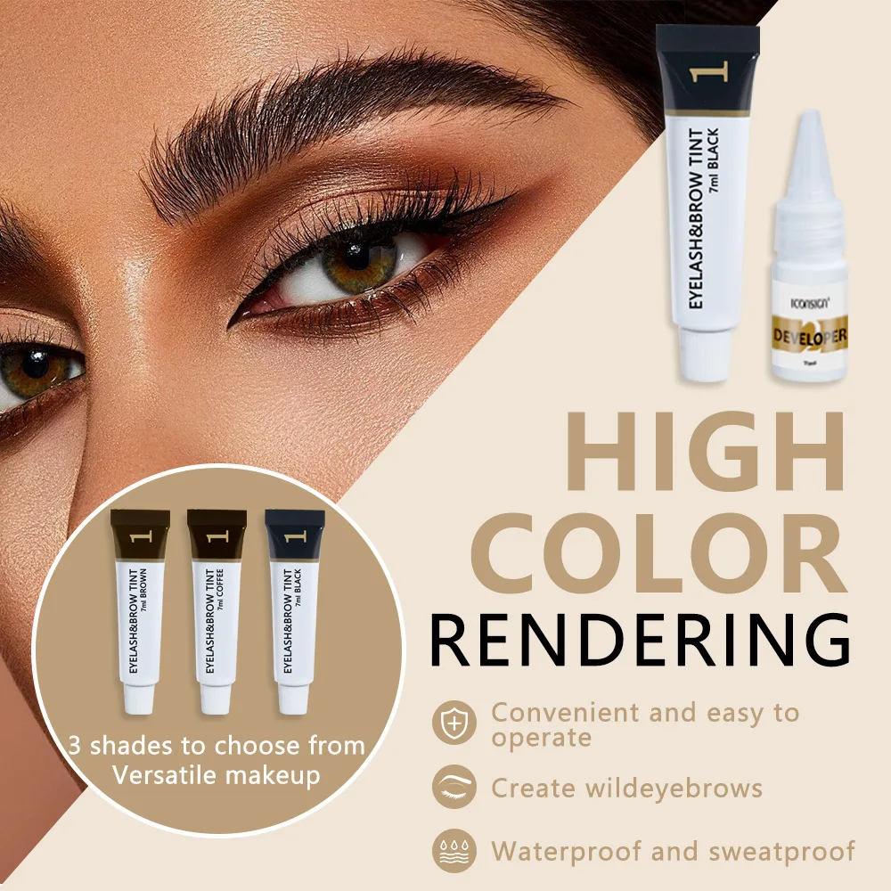 Teinte professionnelle pour cils et sourcils, teinte rapide de 15 minutes, rehausseur de Gel facile à colorer, Kit de levage des cils, outils de maquillage pour les yeux