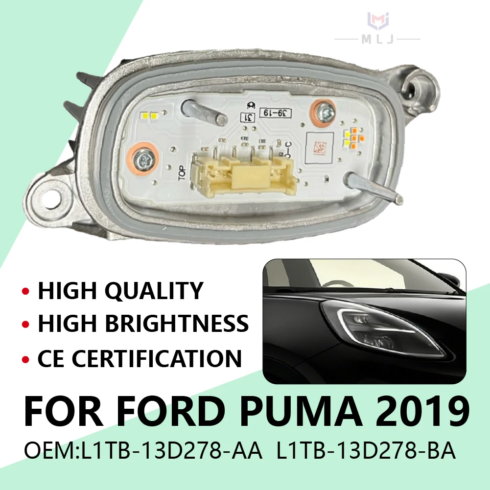

Для Ford Puma 2019 L1TB-13D278-AA L1TB-13D278-BA Автомобильная фара белого света, светодиодный модуль DRL, модуль «ангельский глаз», автомобильные аксессуары
