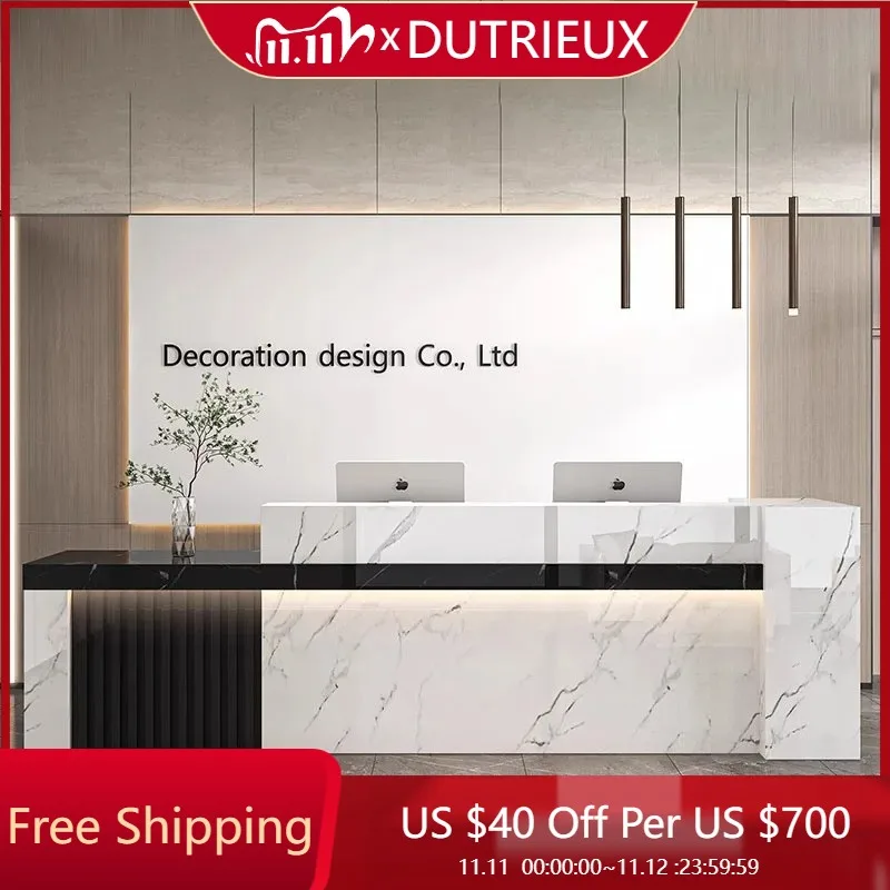 

Aesthetic Modern Reception Desk Luxury Office Simple Large Size Reception Desks Room Decor Mostrador Chinese Style Furniture