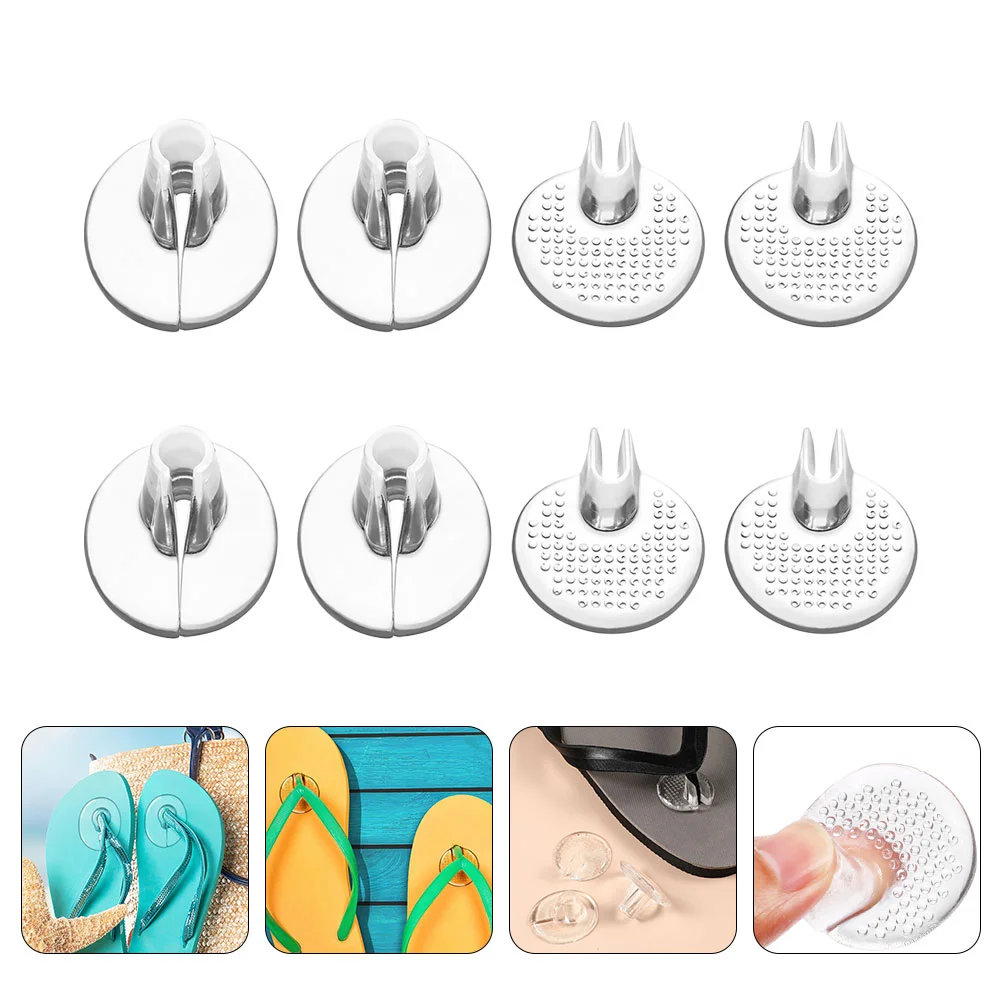 4 Pairs Anti-wear Heel Patches Toe Pads for Shoe Inserts Soft Sandals Forefoot Cushions Pu Protector Miss Womens Clear