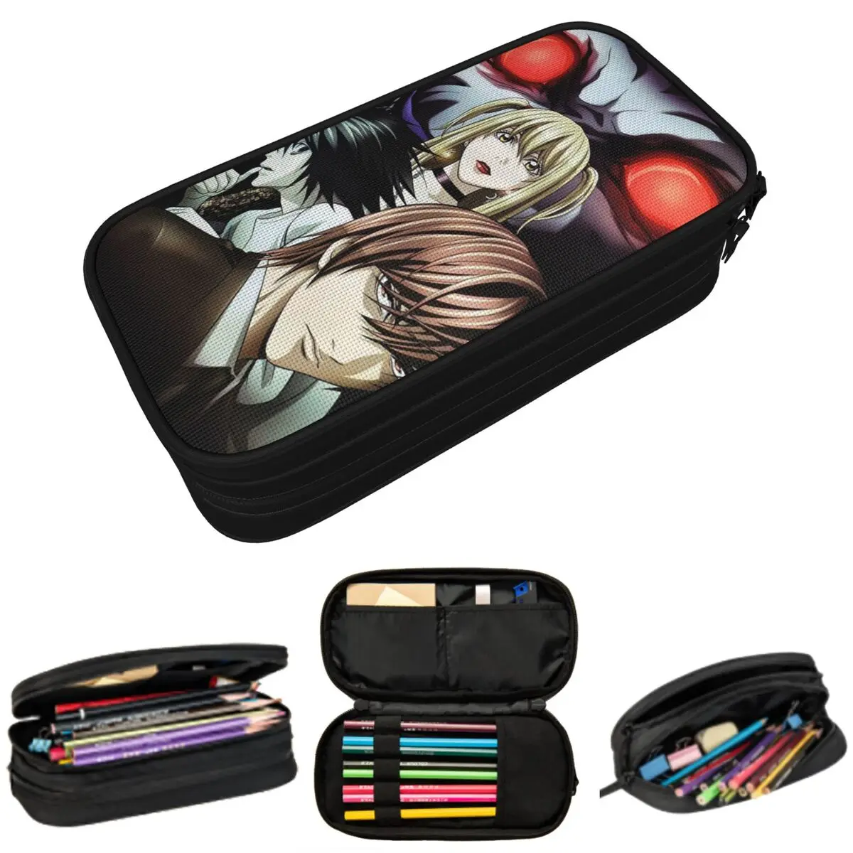 Deaths Notes Ryuk Anime Pencil Case for Studen School Pen Box Pencil Bag Stationery Supplies Pen Holder Bag