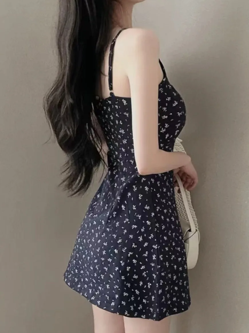 Rétro imprimé floral ter Dr évider ort Protection solaire irt Jaet Chic été femmes coréen Sle taille haute A-Li...