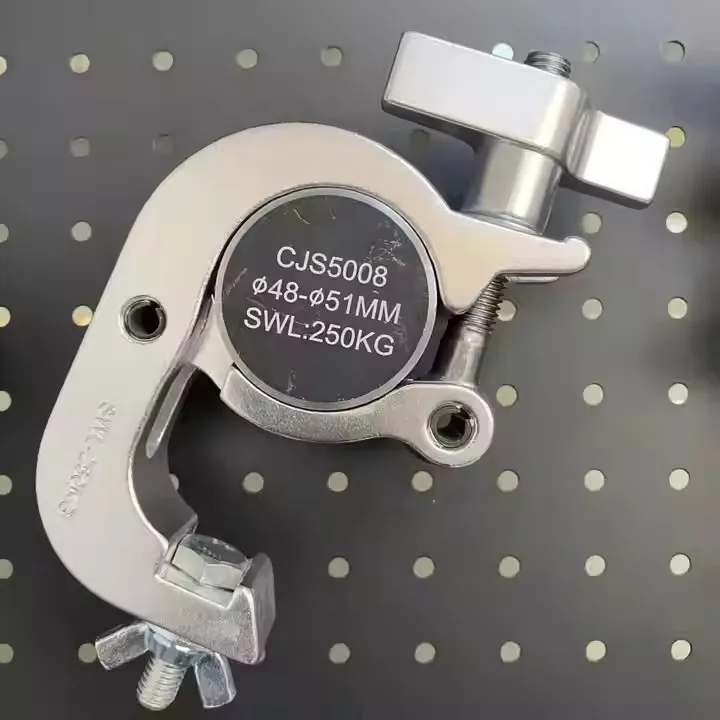 Adjustable Trigger Clamp Stage Lighting Hook Aluminum Alloy 250Kg Capacity fits 2