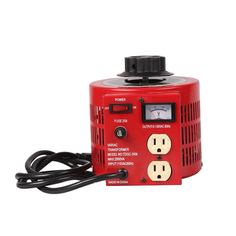 TDGC2-2KVA 110V Input 0-130v Output Voltage Regulator Variable Transformer Variac