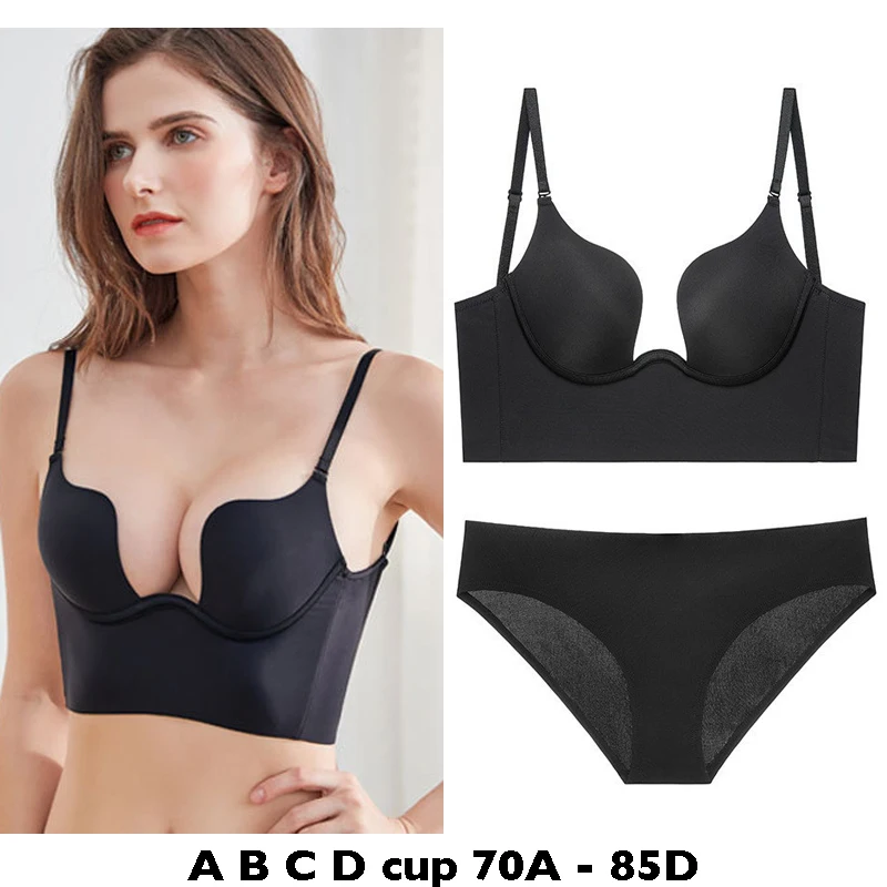 

high quality sexy women bras and brief set push up knit A B C D cup comfortable wire summer lingerie underwear black white beige