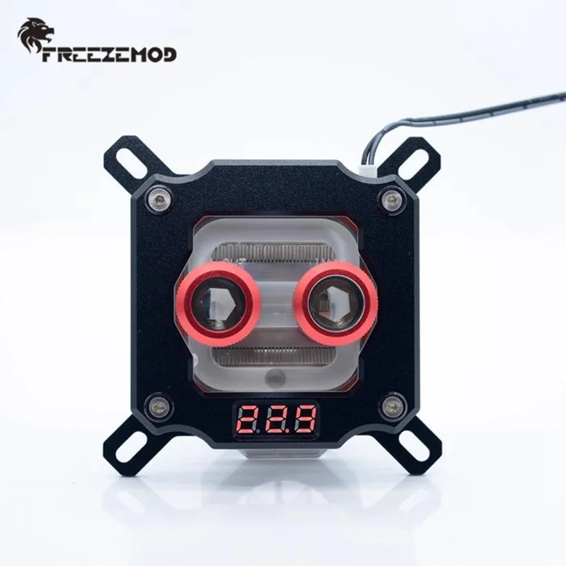 

Водяной блок процессора FREEZEMOD для Intel LGA 1700/1800, дисплей температуры, материнская плата, кулер процессора, радиатор AURA 5 В ARGB UPR-2018