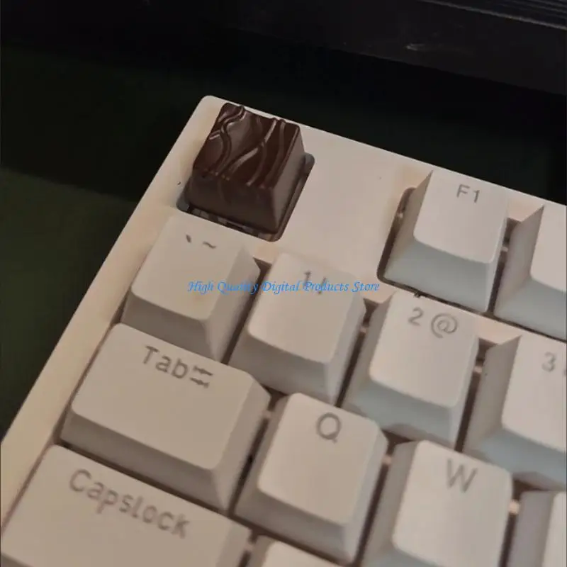 U2JE Cartoon Chocolate Resins Keycap for Mechanical Keyboard Unique Smooth Surfaces