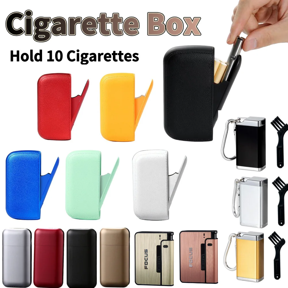 cigarette case holds 10 Metal Carry Case, Double Sided Spring Clip,Holds 100mm Cigarettes (Vines Silver) : Health & Household Exttlliy Stainless Steel Cigarette Box