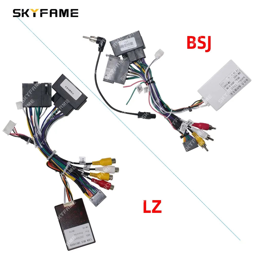 SKYFAME 16Pin Car Wiring Harness Adapter With Canbus Box Decoder For Porsche Cayenne Cayman Boxster 911