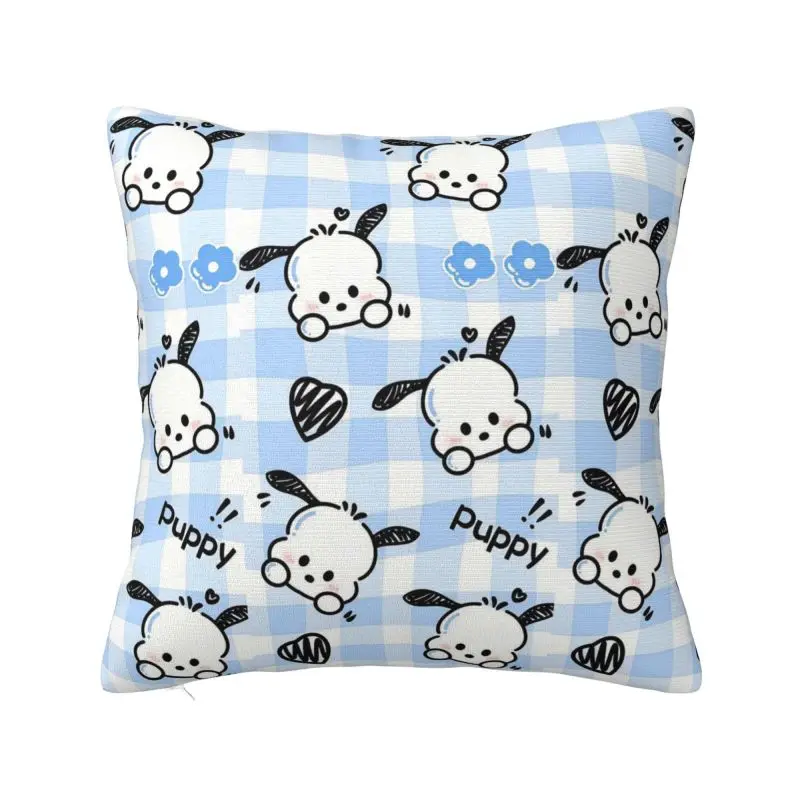 Custom Cute Dog Pochacco Pattern Throw Pillow Covers Cushion Cover Decoration Salon Square Pillowcase