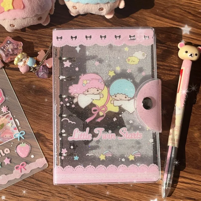 جديد ليتل توين ستارز A7 فضفاض ورقة طبعة قذيفة لطيف الكرتون البلاستيكية صور تخزين كليب الإبداع طالب القرطاسية فتاة الهدايا