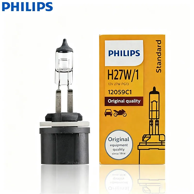 PHILIPS Genuine Standard Vision 880 12V 27W  Base +30% Brighter Halogen Headlight Fog Lamp Original Auto Bulbs 12059C1, 1/2X