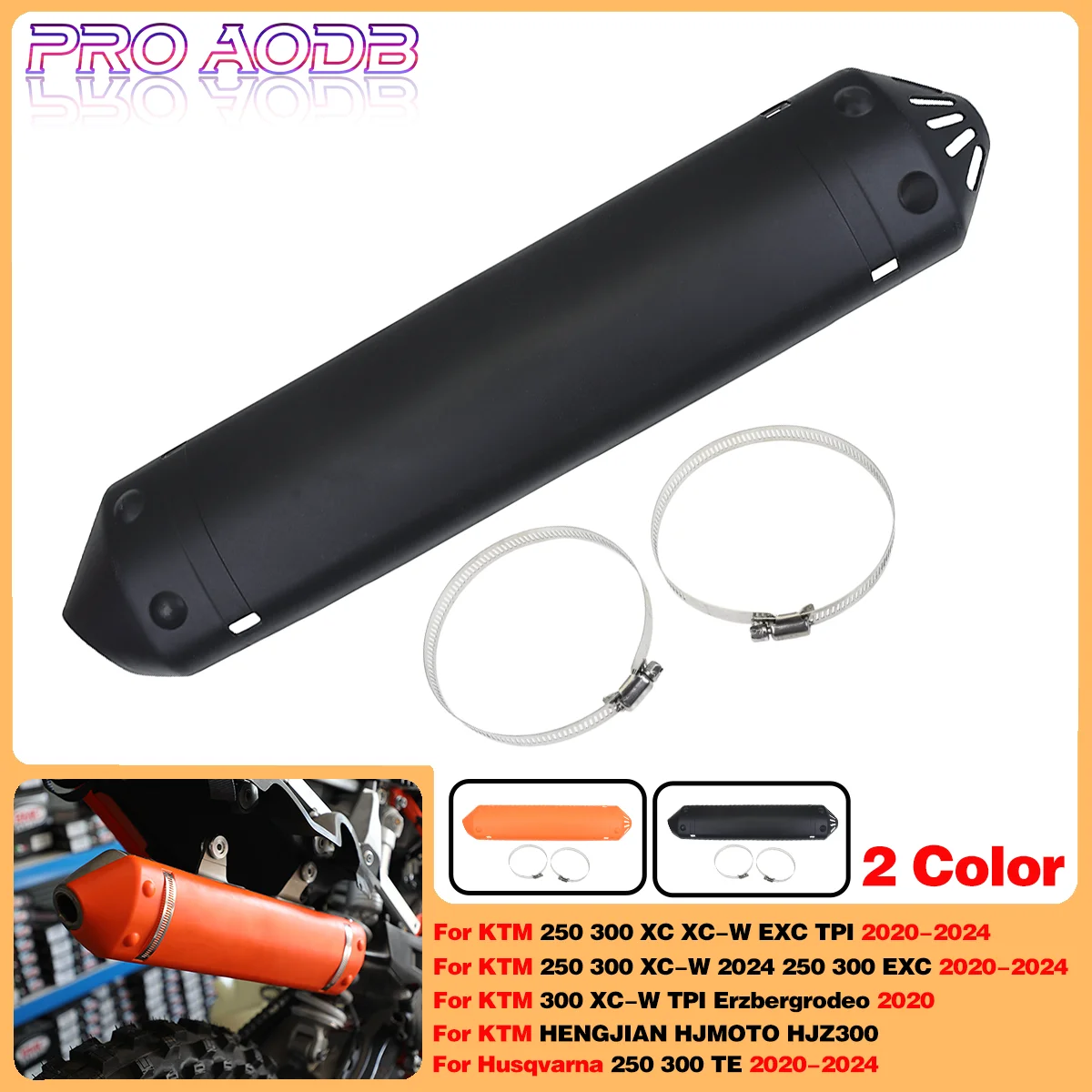 

NEW Exhaust Protector Tail Pipe Guard Heat Shield Muffler 2 Stroke Motocross Accessories Dirt Bike For KTM XC XCW TPI 250 300
