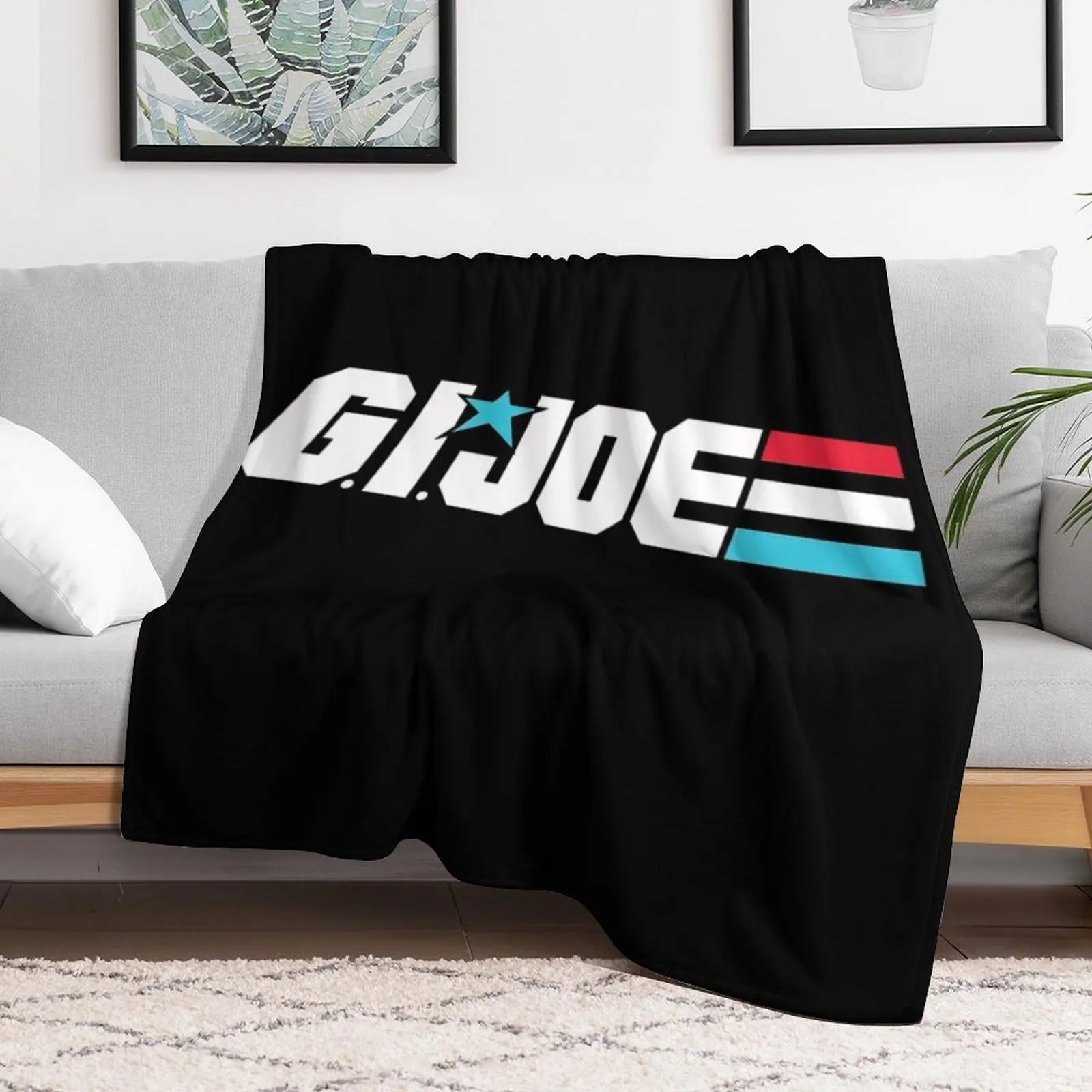 Gijoe Logo Throw Blanket Flannel Soft Plaid Blankets