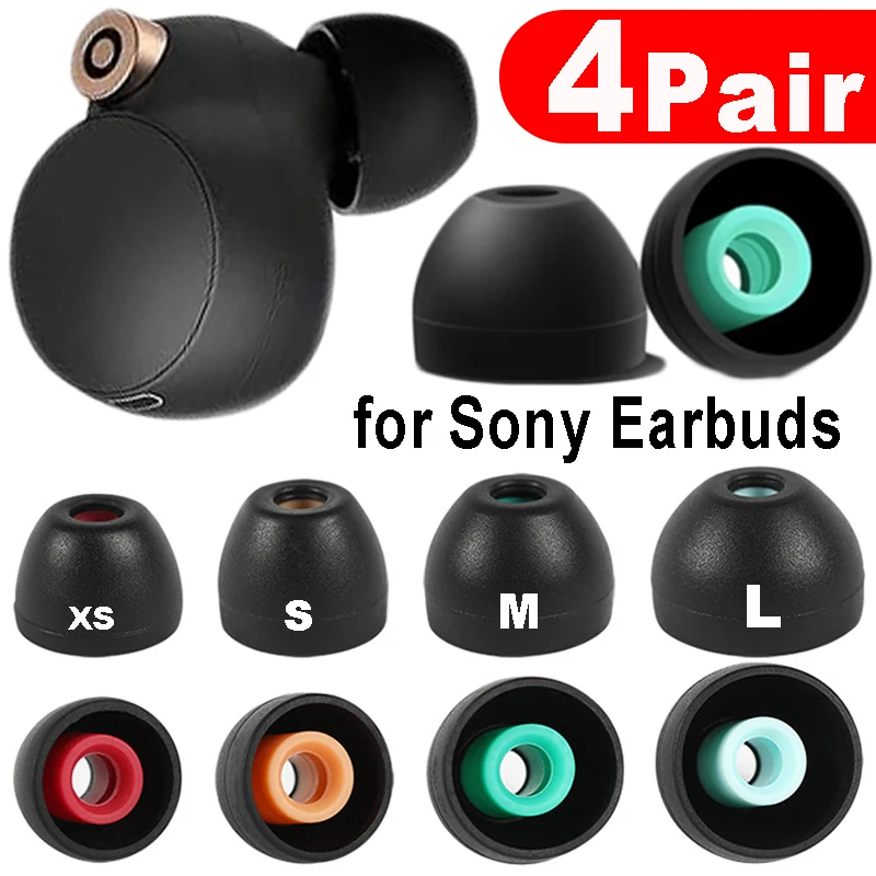 Soft Silicone Ear Tips Earbuds Cap for Sony WF-1000XM5 WF-1000XM4 Replacement in-Ear Caps Covers Earbuds Tips for Sony Earphone