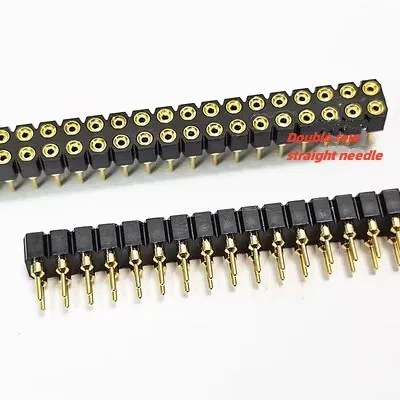 5PCS 1x40P 2X40 2.54mm 2.0mm round hole tin gold female needle single row 0.1