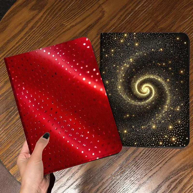 

Чехол для планшета Apple iPad Air Pro mini 1 2 3 4 5 6 7 8 9 11 M2 M3 M5 M4 5-го 6-го 7-го 10-го 11-го поколений из ткани с эффектом красного блеска