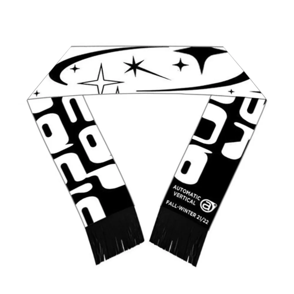 

Уличная одежда, мужской шарф, зимний Y2k, черный вязаный космический Odyssey, готическая шаль, шарфы в Корейском стиле Харадзюку, хип-хоп, панк, теплые аксессуары унисекс