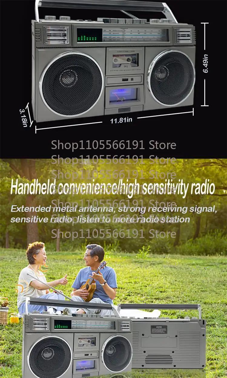 Multi Functional TF Card USB Bluetooth 4 in 1 Portable Bluetooth Speaker with Fm Radio