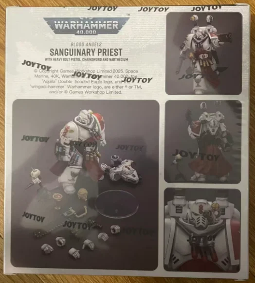 

Оригинальная фигурка JOYTOY Warhammer 40K Blood Angels: Сангвинариумный священник с тяжелым болтовым пистолетом, цепным мечом и Нартециумом, масштаб 1/18, анимационная версия