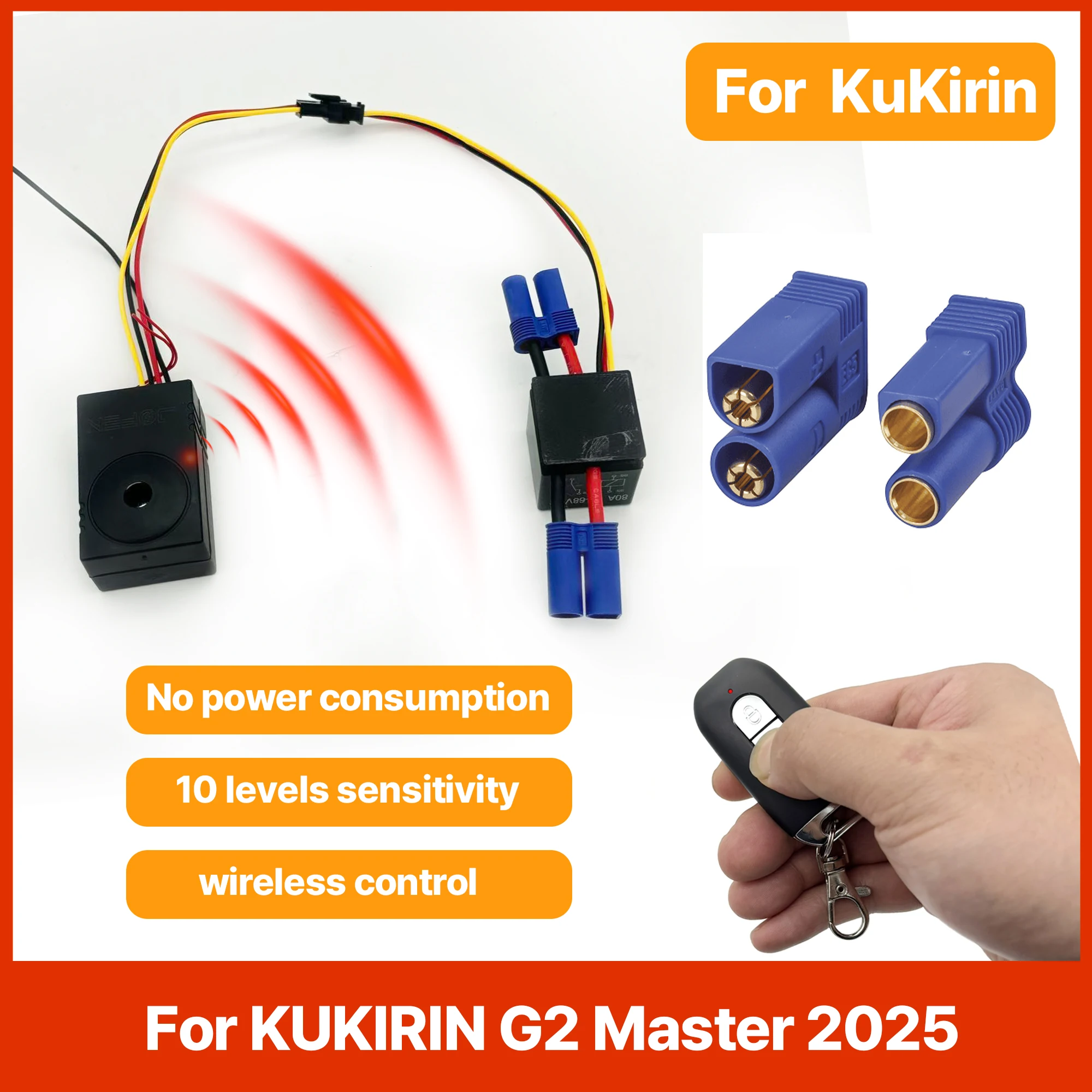

Hidden EC5 Anti-Theft Alarm for KUKIRIN G2 Master 2025 Electric Scooter Invisible Built-in Security 100dB Loud 29-68V