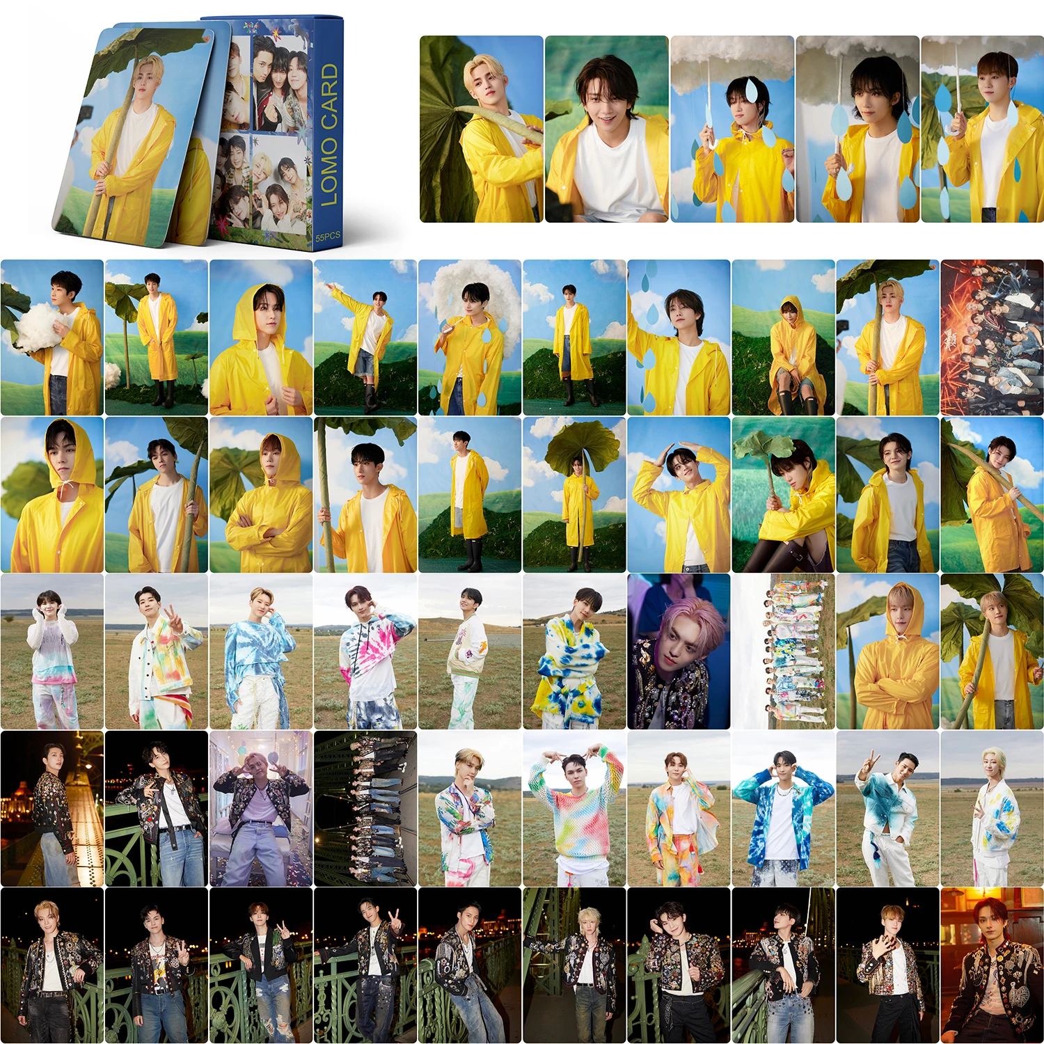 Kpop Lomo Card Collectibles Postcards Album Cards Cool Male Stars Photo Prints Box Best Fans Gifts Collectibles