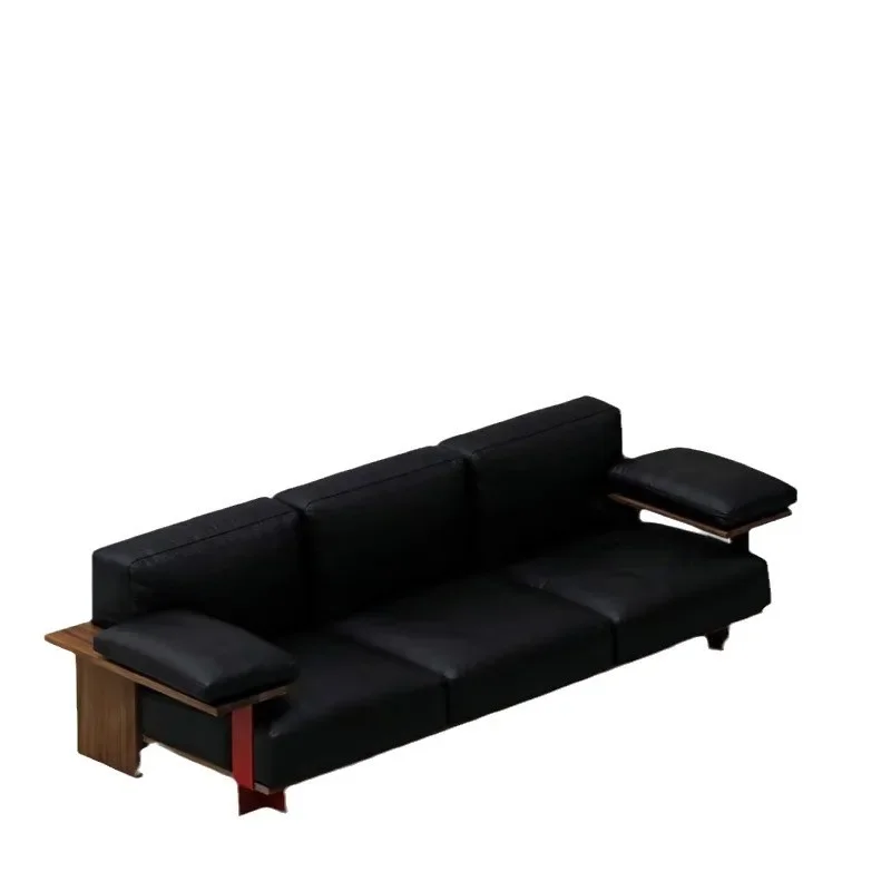 

Architectural structure sofa, log style Bauhaus leather art sofa
