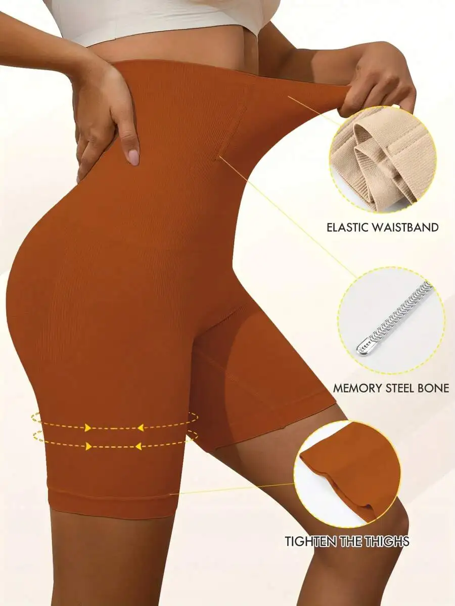 High Waist Tummy Control Shapewear Briefs For Women Slimming Panty With Elastic Waistband