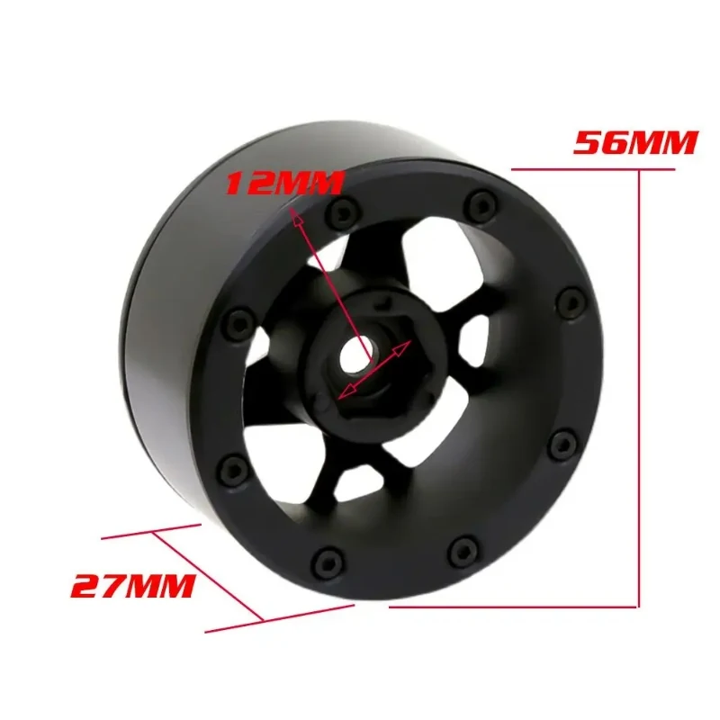 RapDuty-Moyeu de Jante Beadlock de 140 Pouces, pour Voiture 1.9 RC Inoler Axial SCX10 Traxxas TRtage RCversiD90 Redcat Gen8 MST, 4 Pièces, 1/10g/Pièce