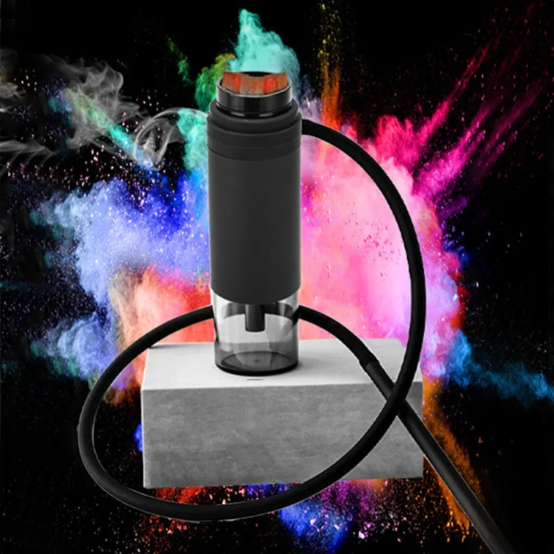 Portable Car Cup Shape Hookah Set with Ceramics Grass Bowl Shisha Pipes Narguilé Completo Water Pipes Smoking Accessories