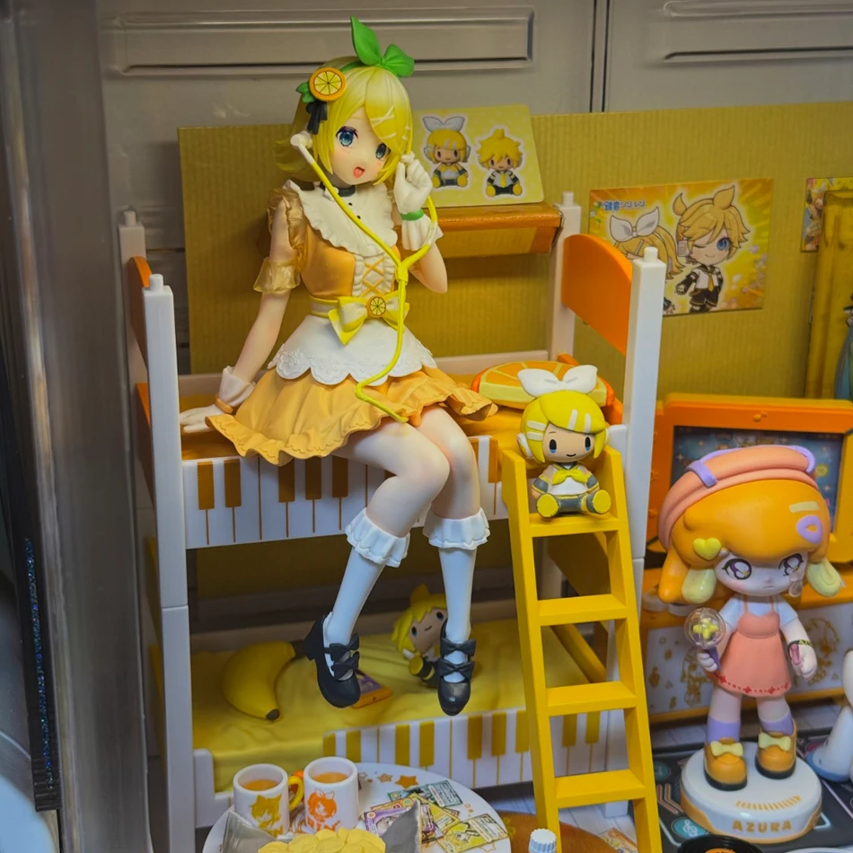 Anime 15CM Original Hatsune Miku Citrus & Kagamine Rin MIKU B REWARD Actionfigur PVC-Modell Deko-Statue Weihnachtsgeschenke