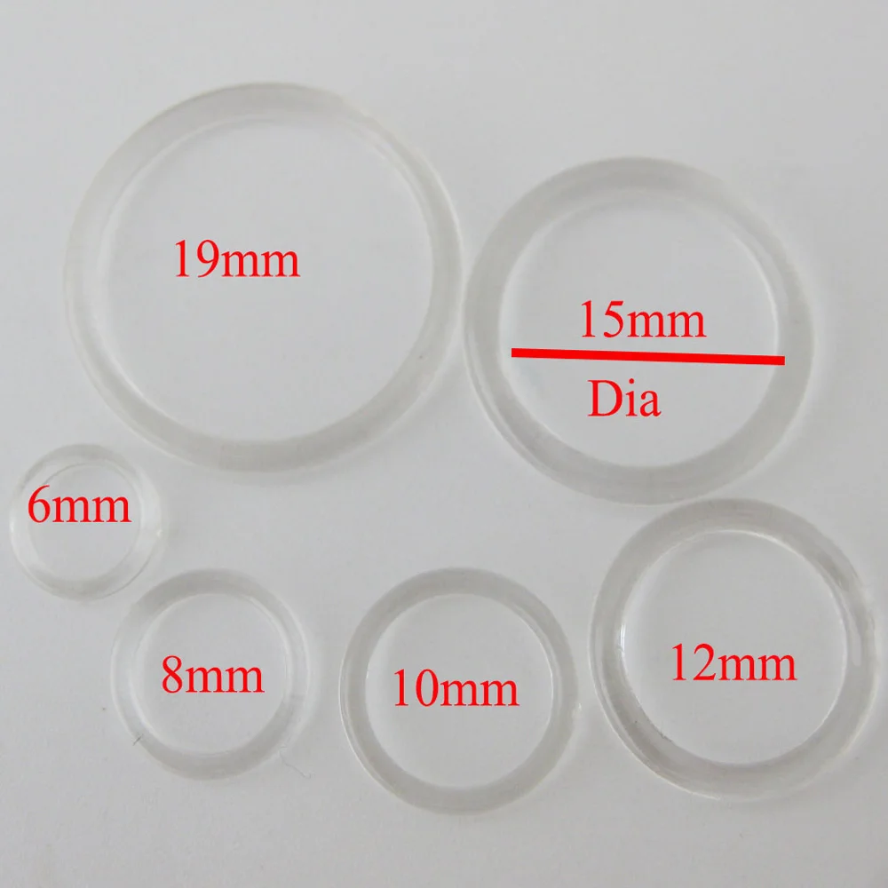 NBNNAL 50Pcs Clear/White/Black Multi-sizes O Rings Bra Belt Adjustable Buckles Plastic Sewing Accessories